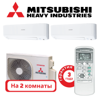 фото Комплект мульти сплит системы Mitsubishi Heavy STANDARD на 2 комнаты