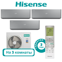 фото Комплект мульти сплит системы Hisense серии VISION PRO CARBON на 3 комнаты