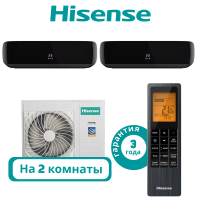 фото Комплект мульти сплит системы Hisense серии PREMIUM BLACK на 2 комнаты