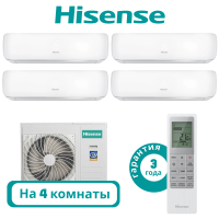 фото Комплект мульти сплит системы Hisense серии PREMIUM DESIGN на 4 комнаты