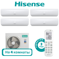 фото Комплект мульти сплит системы Hisense серии ZOOM на 4 комнаты