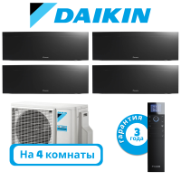 фото Комплект мульти сплит системы Daikin серии EMURA черного цвета на 4 комнаты