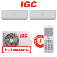 фото Комплект мульти сплит системы IGC на 2 комнаты