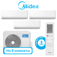 фото Комплект мульти сплит системы Midea серии Unlimited на 3 комнаты